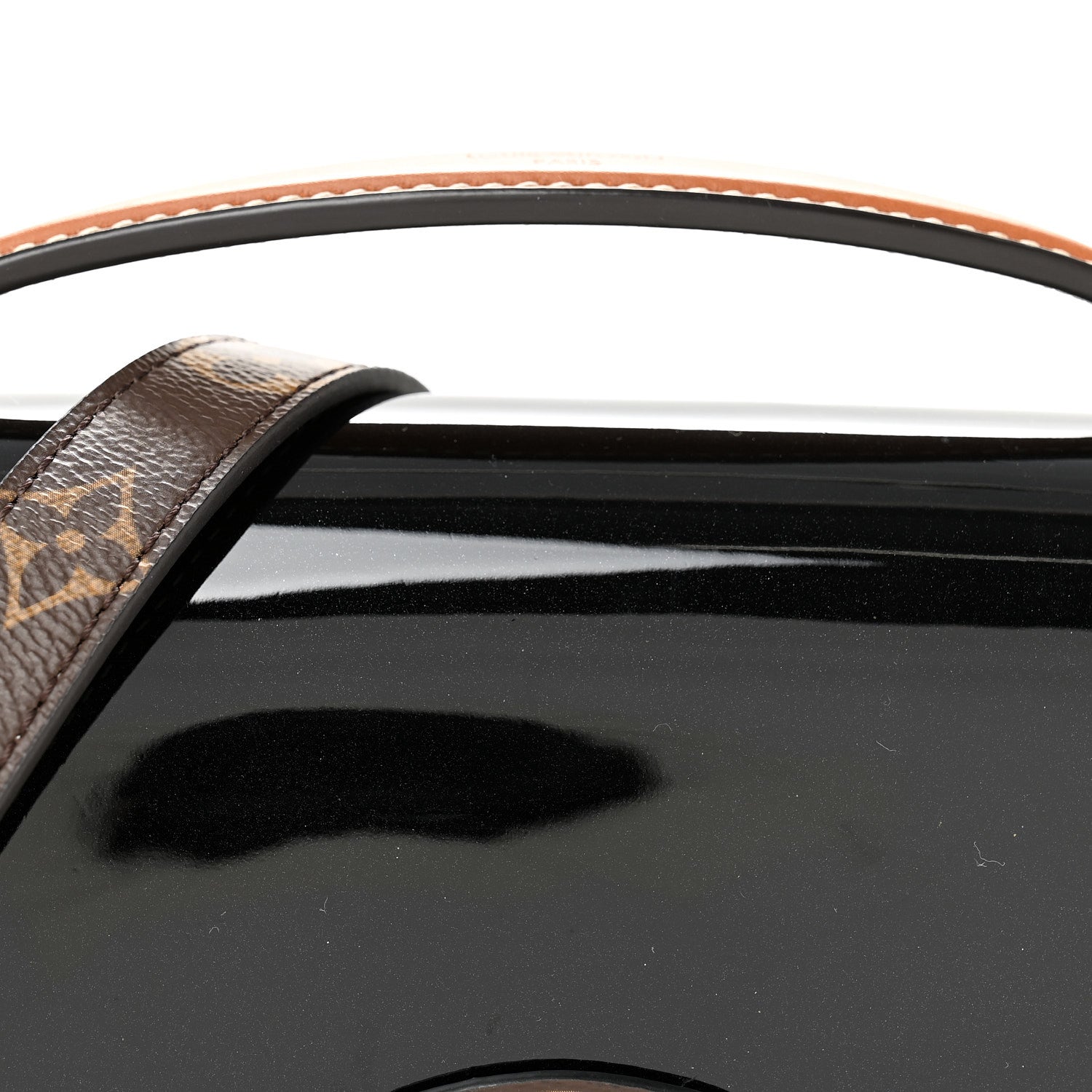 Louis Vuitton Patent Calfskin Monogram Cherrywood BB Black 7 of 9