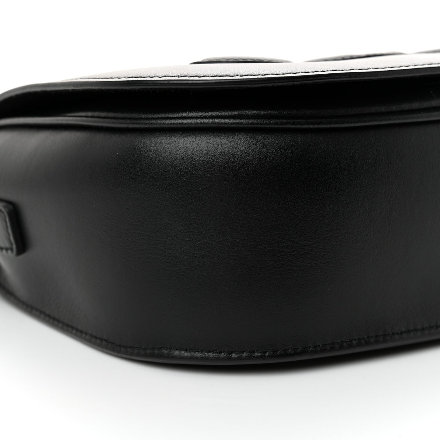 Smooth Calfskin Cuir Triomphe Folco Crossbody Bag Black