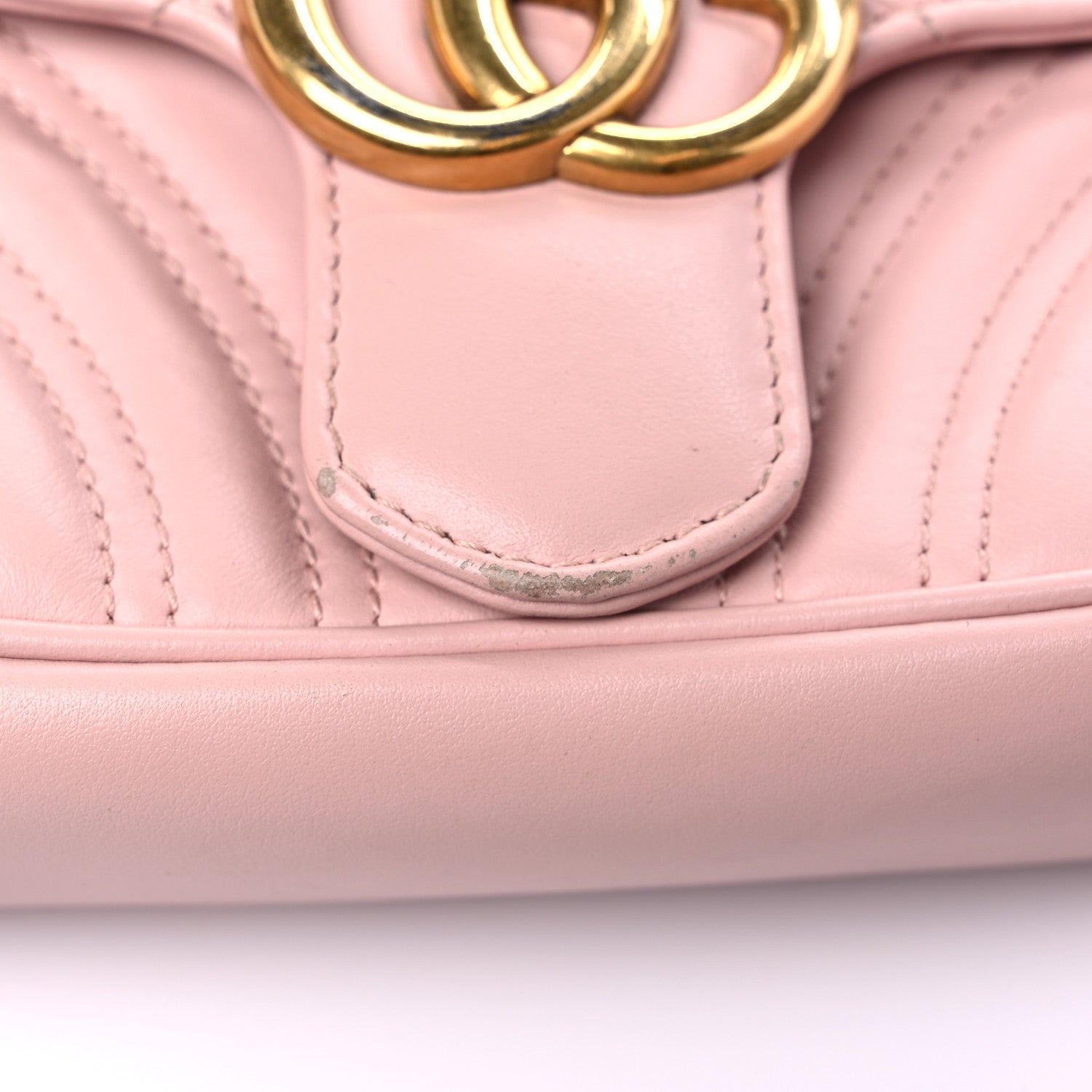 Gucci Calfskin Matelasse Mini GG Marmont Shoulder Bag Perfect Pink 16 of 19