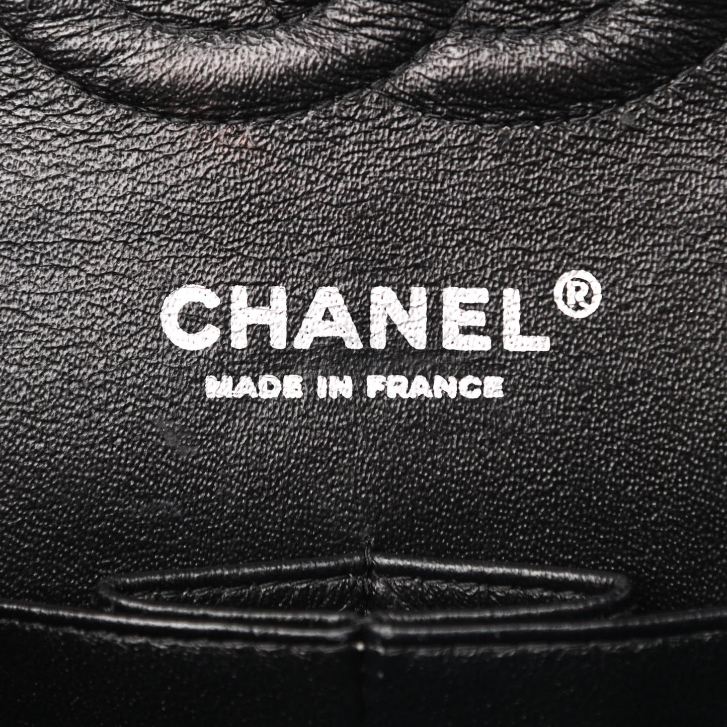 Patent Quilted Medium Double Flap Black