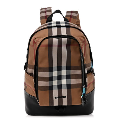 Burberry Tan Check Calfskin Jack Backpack Birch Brown 1 of 9