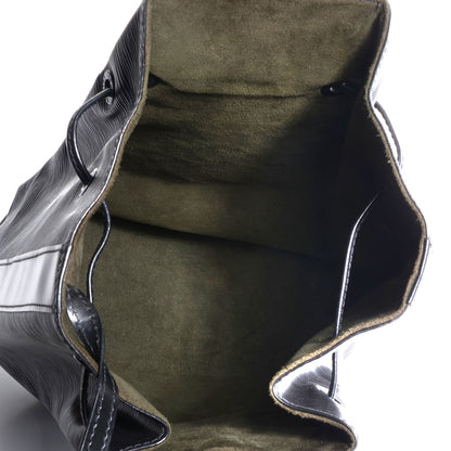 Louis Vuitton Epi Sac a Dos Drawstring Bag Black 5 of 7