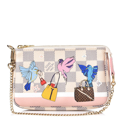 Louis Vuitton Damier Azur 2018 Christmas Animation Mini Pochette Accessories 1 of 8