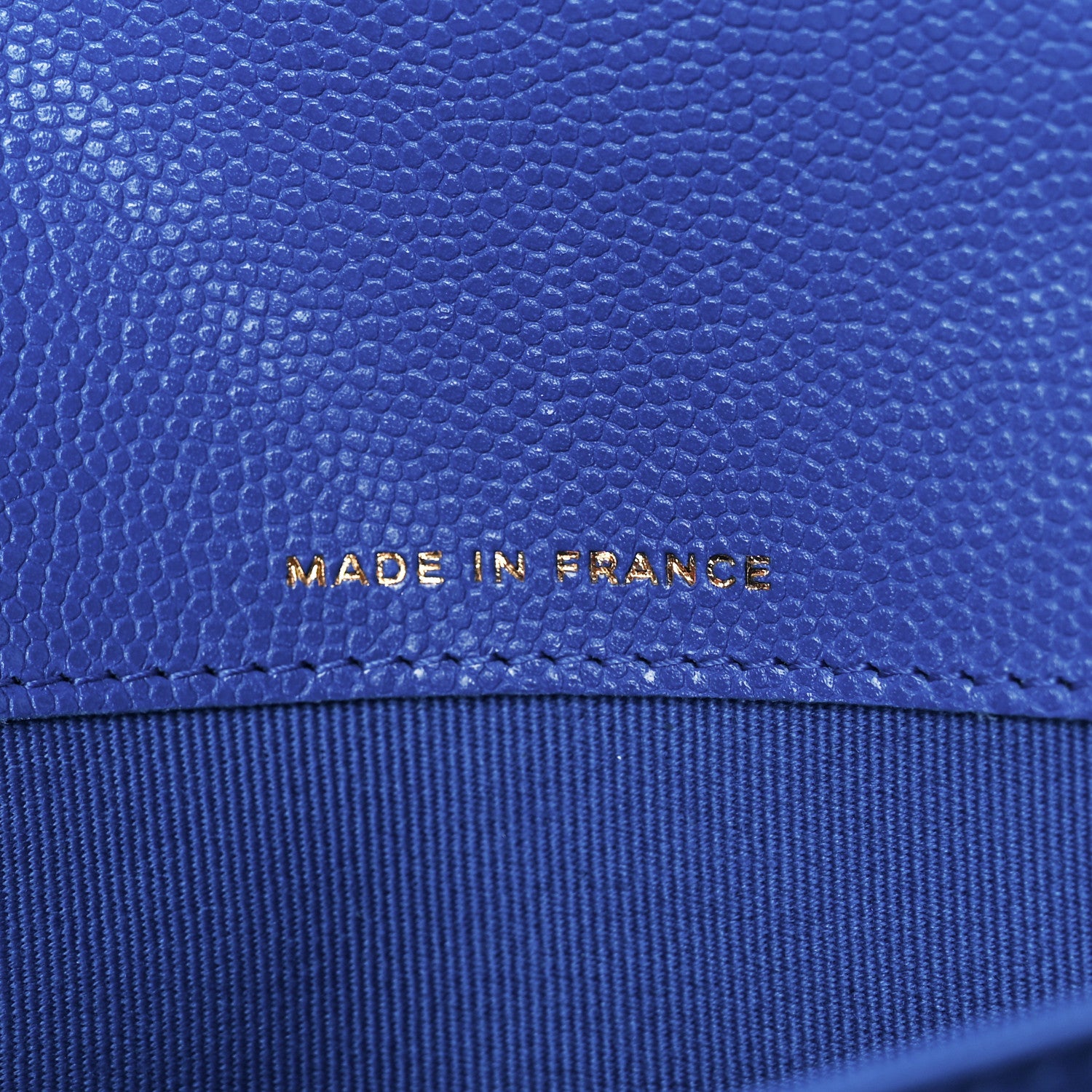 Chanel Caviar Quilted Large Gusset Flap Wallet Blue 7 of 13
