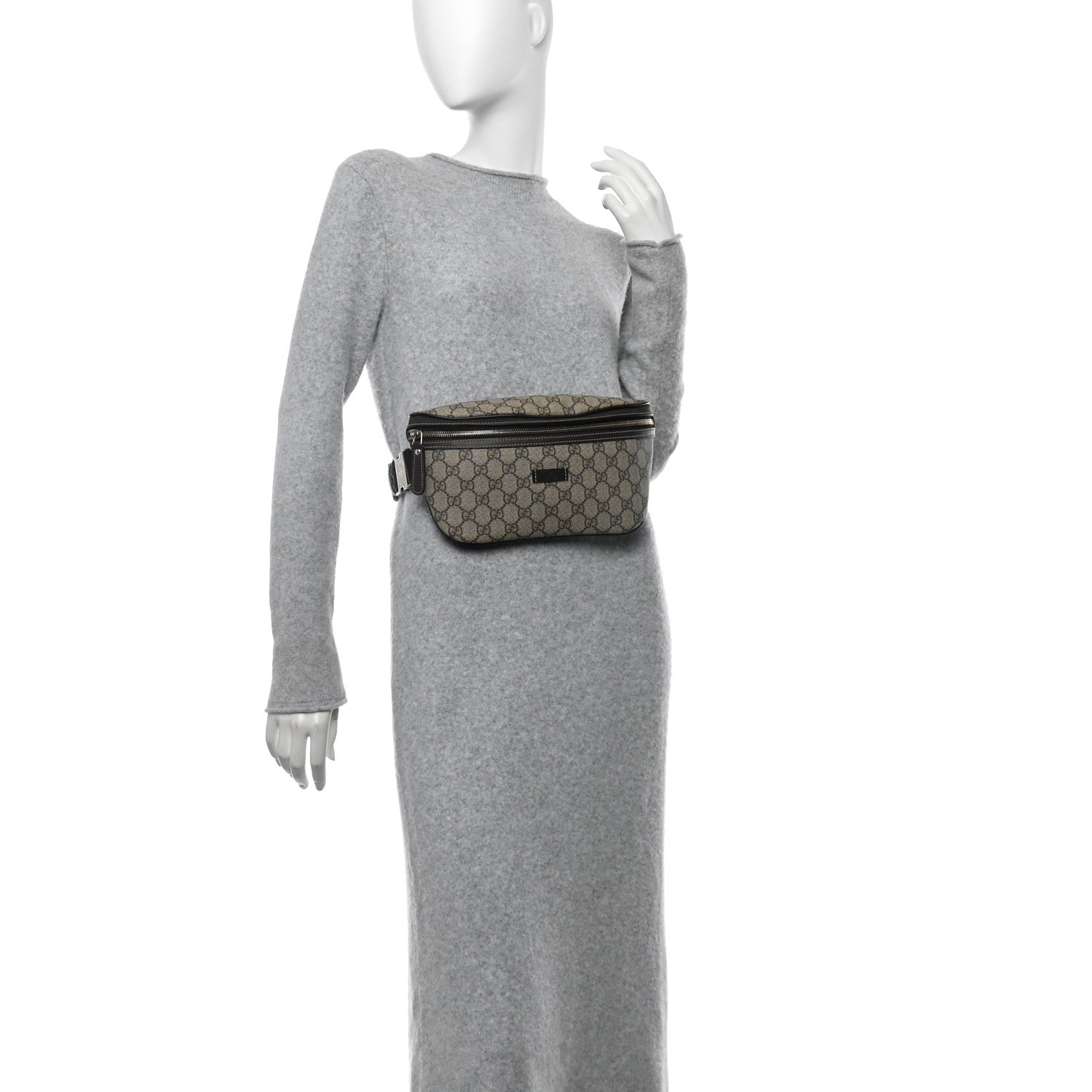 Gucci GG Supreme Monogram Belt Bag Dark Brown 2 of 10