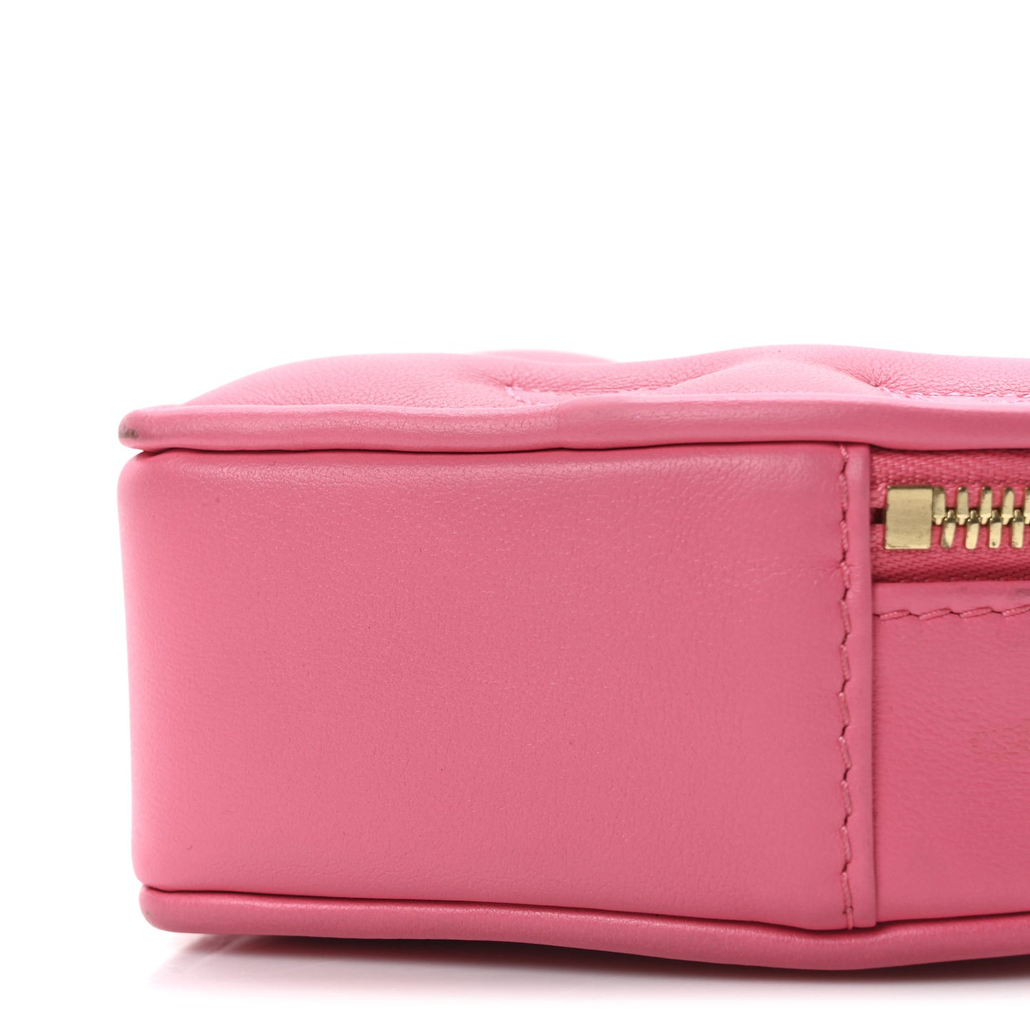 Calfskin Embroidered Monogram Pop My Heart Bag Pouch Dragon Fruit Pink
