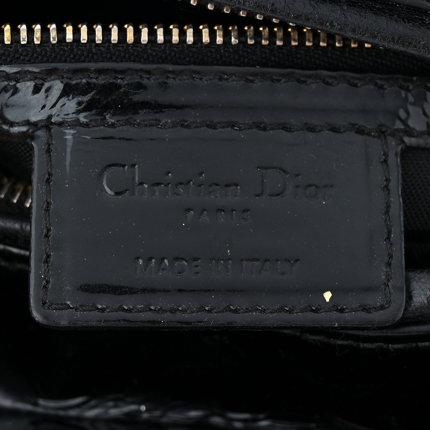 Patent Cannage Medium Lady Dior Black