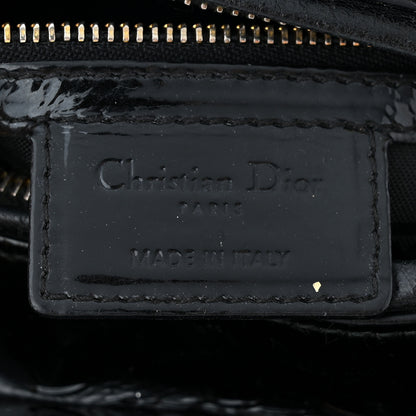 Christian Dior Patent Cannage Medium Lady Dior Black 6 of 12
