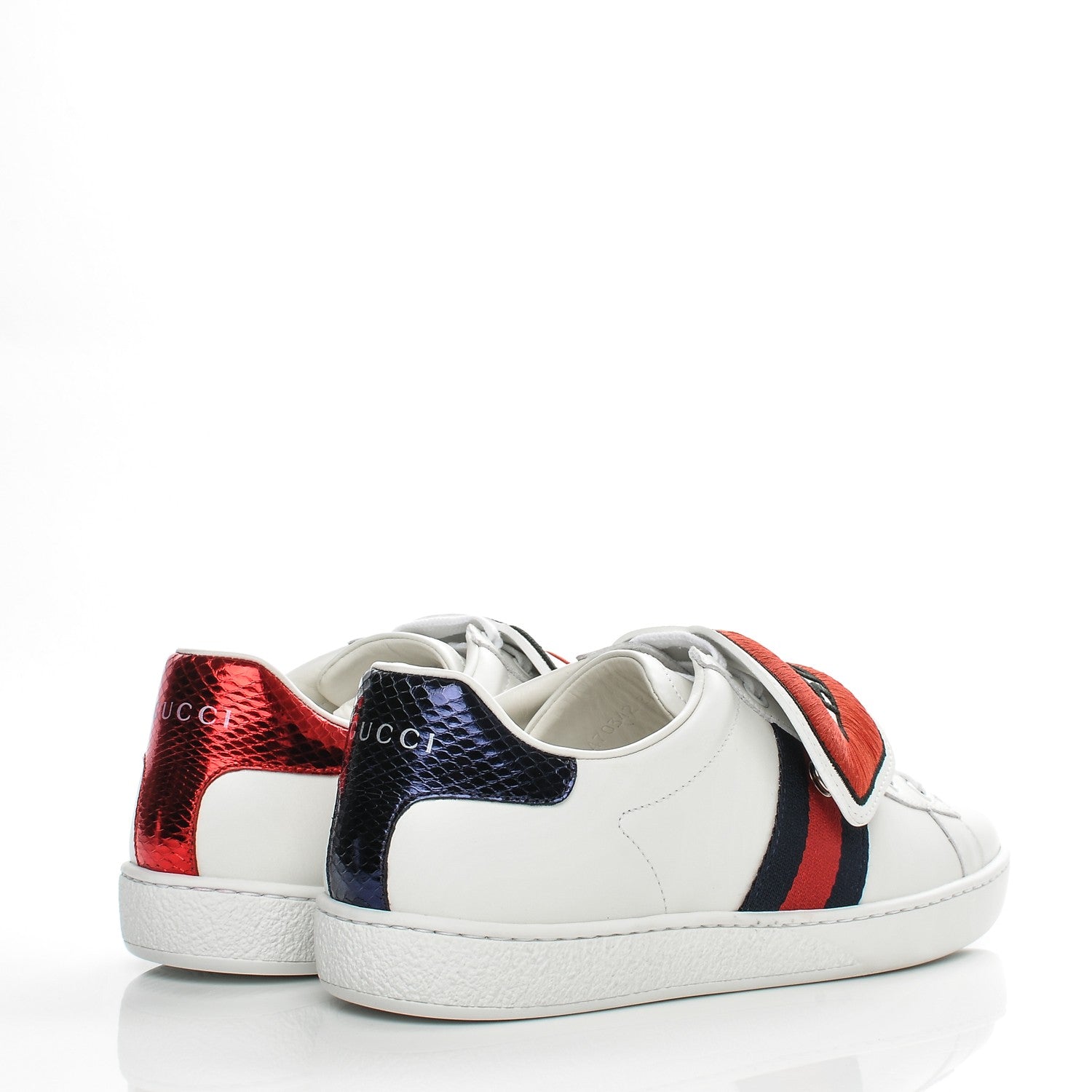 Gucci Calfskin Ayers Blind For Love Embroidered Womens Ace Sneakers 36.5 White 5 of 11