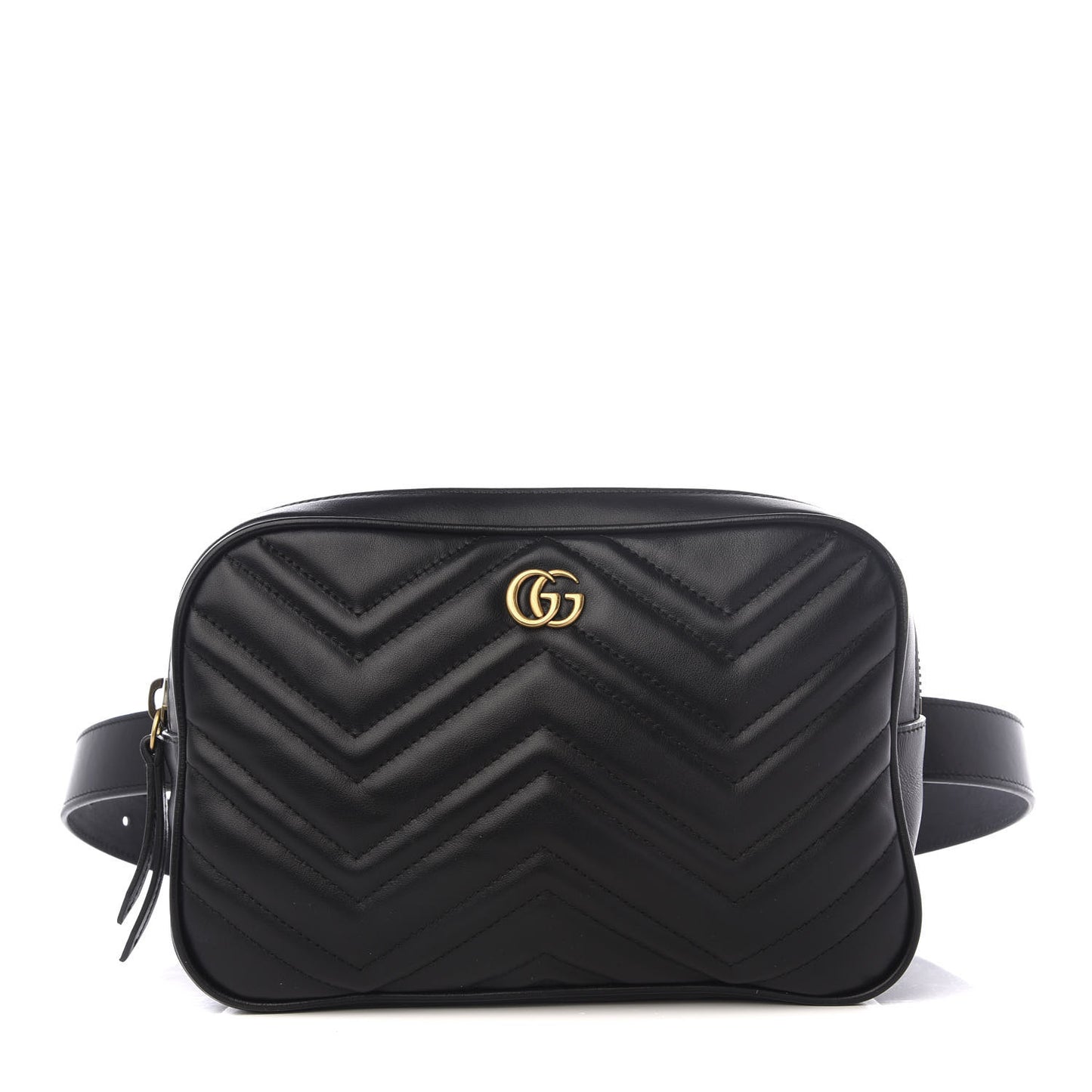 Calfskin Matelasse Mens GG Marmont Belt Bag 90 36 Black