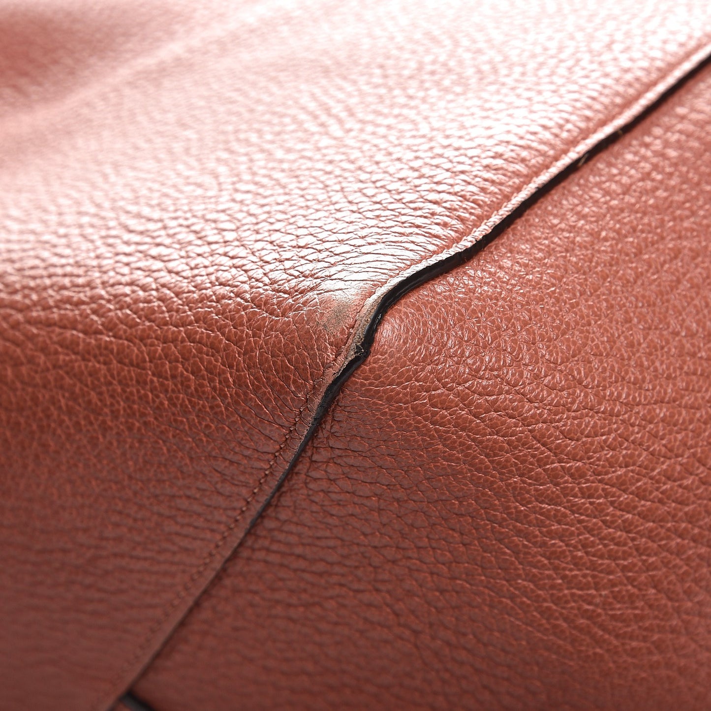 Soft Grained Calfskin Small Belt Cabas Phantom Brick