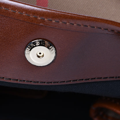 Burberry House Check Small Canterbury Tote Dark Tan 11 of 12
