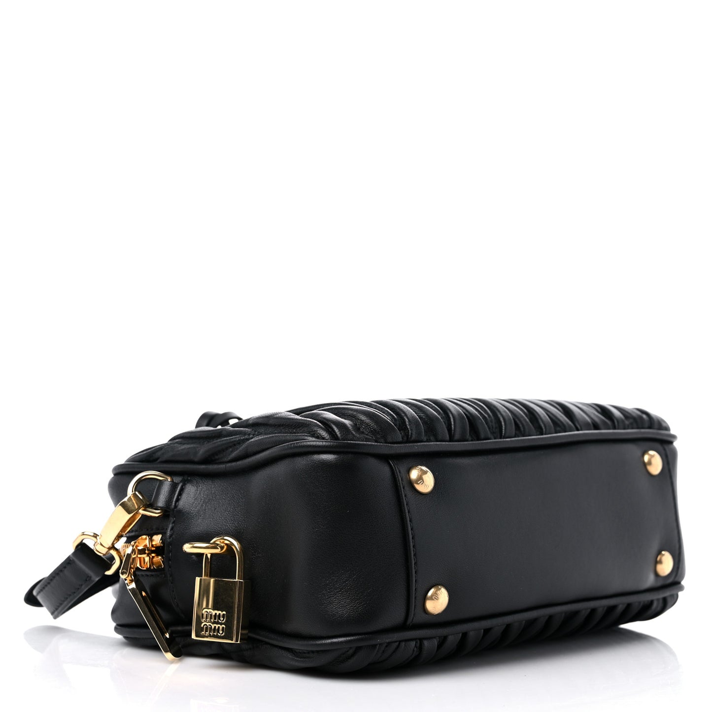 Nappa Matelasse Bauletto Top Handle Bag Black