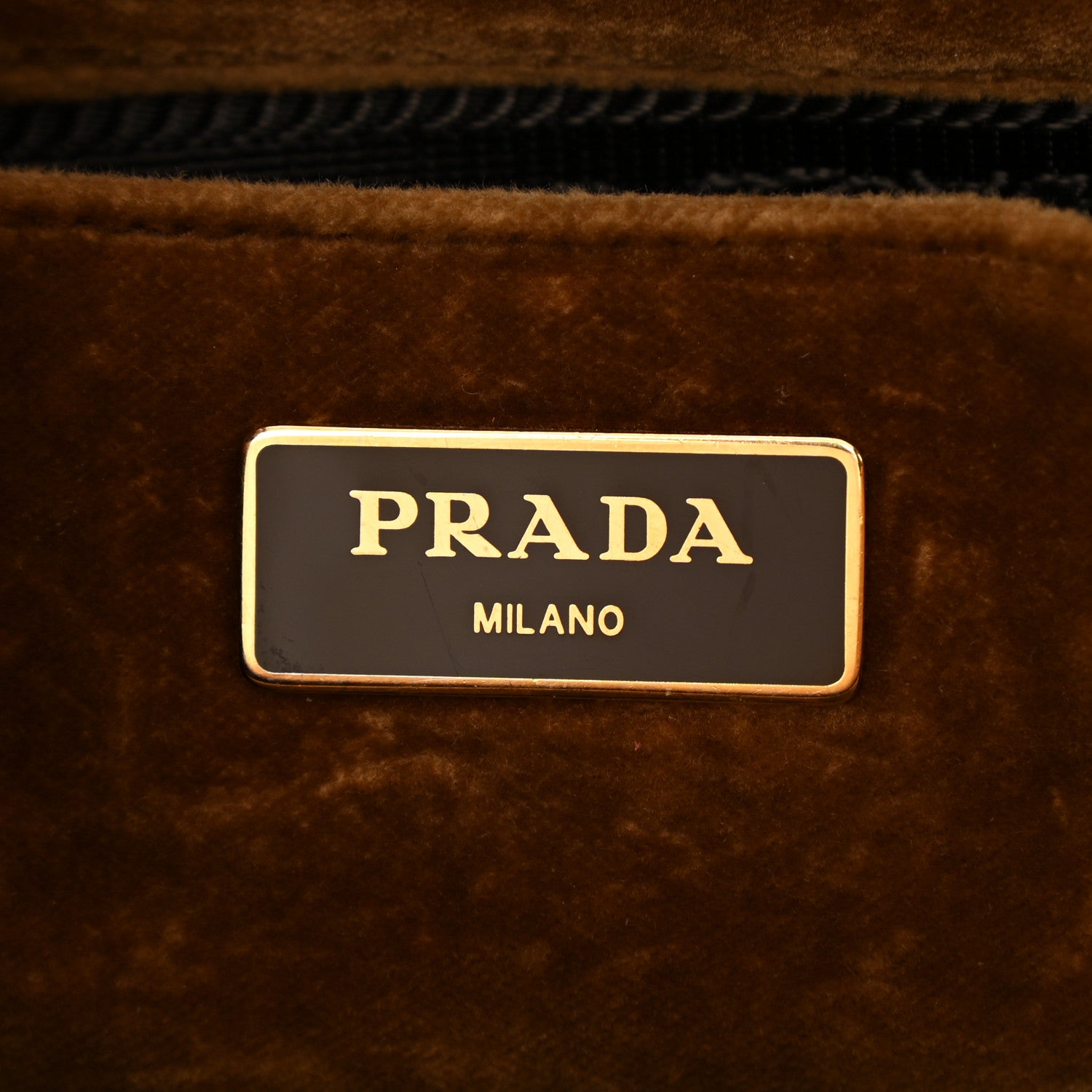 Prada Velluto Ricamo Cahier Tote Bag Cammello 6 of 10