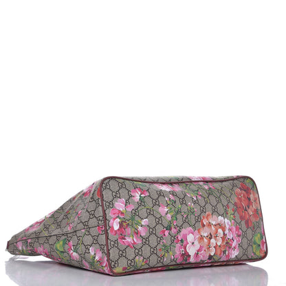 Gucci Soft GG Supreme Monogram Blooms Medium Crossbody Tote Beige Multicolor Dry Rose 4 of 8