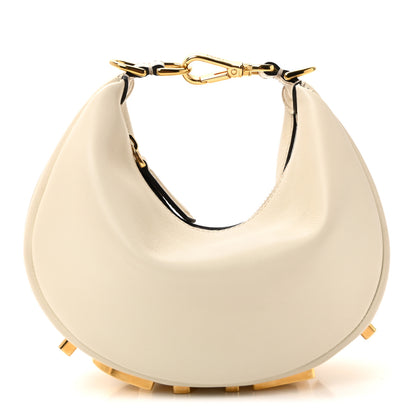 Fendi Vitello Grace Matte Mini Fendigraphy Hobo Bag White Ice 1 of 10