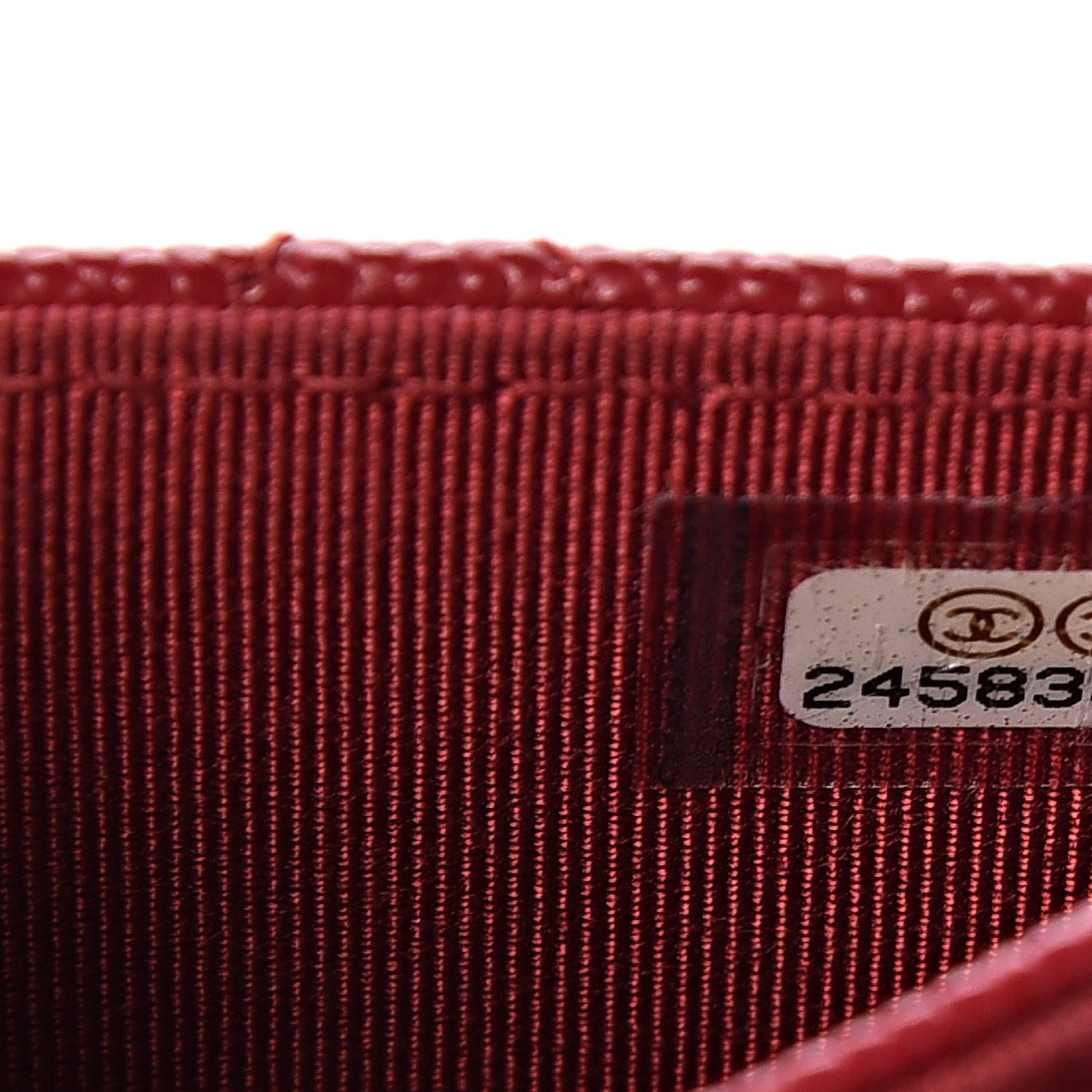 Chanel Caviar Quilted Flap Card Holder Wallet Red 8 of 9