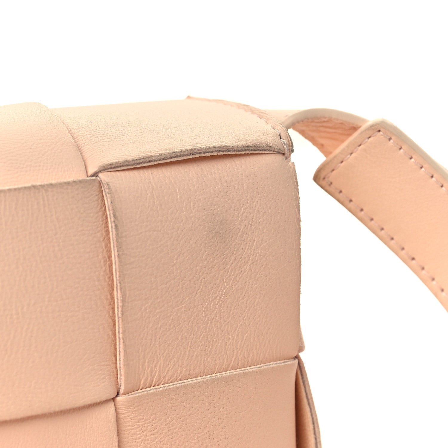 Bottega Veneta Lambskin Maxi Intreccio Candy Cassette Crossbody Bag Melon Washed 7 of 8