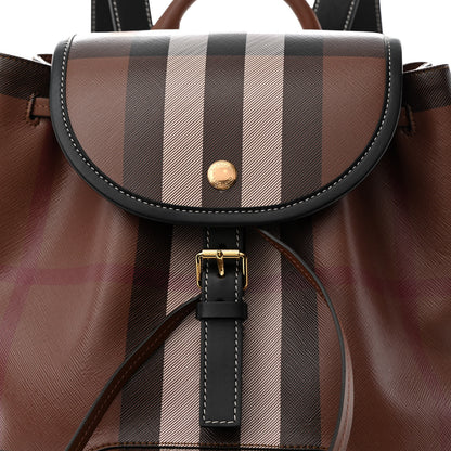 Burberry E-Canvas Check Medium Backpack Dark Birch Brown 8 of 10