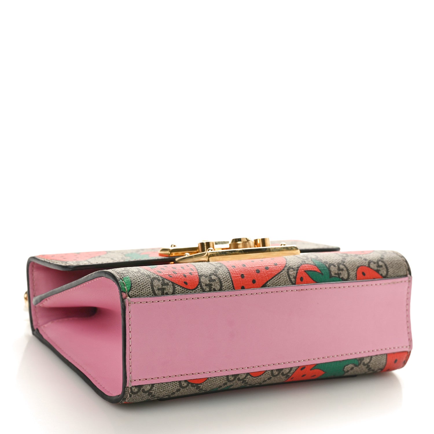 Gucci GG Supreme Monogram Strawberry Small Padlock Shoulder Bag 4 of 11