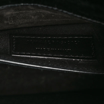 Saint Laurent Calfskin Crocodile Embossed Medium Monochrome Monogram Sunset Black 7 of 9