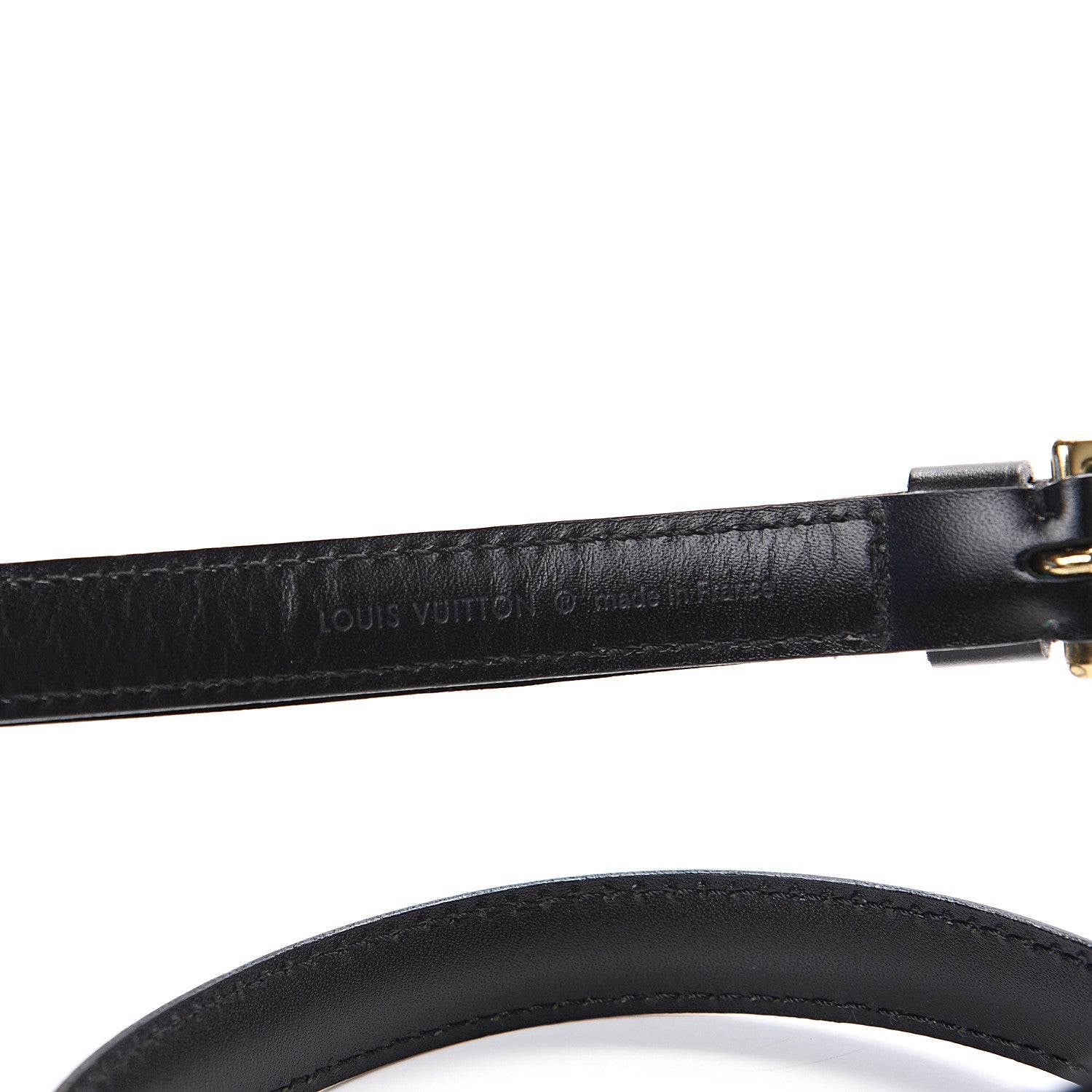 Louis Vuitton Calfskin 16mm Adjustable Shoulder Strap Black 4 of 4