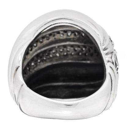 David Yurman Sterling Silver Diamond Sculpted Cable Ring 51 5.75 3 of 5