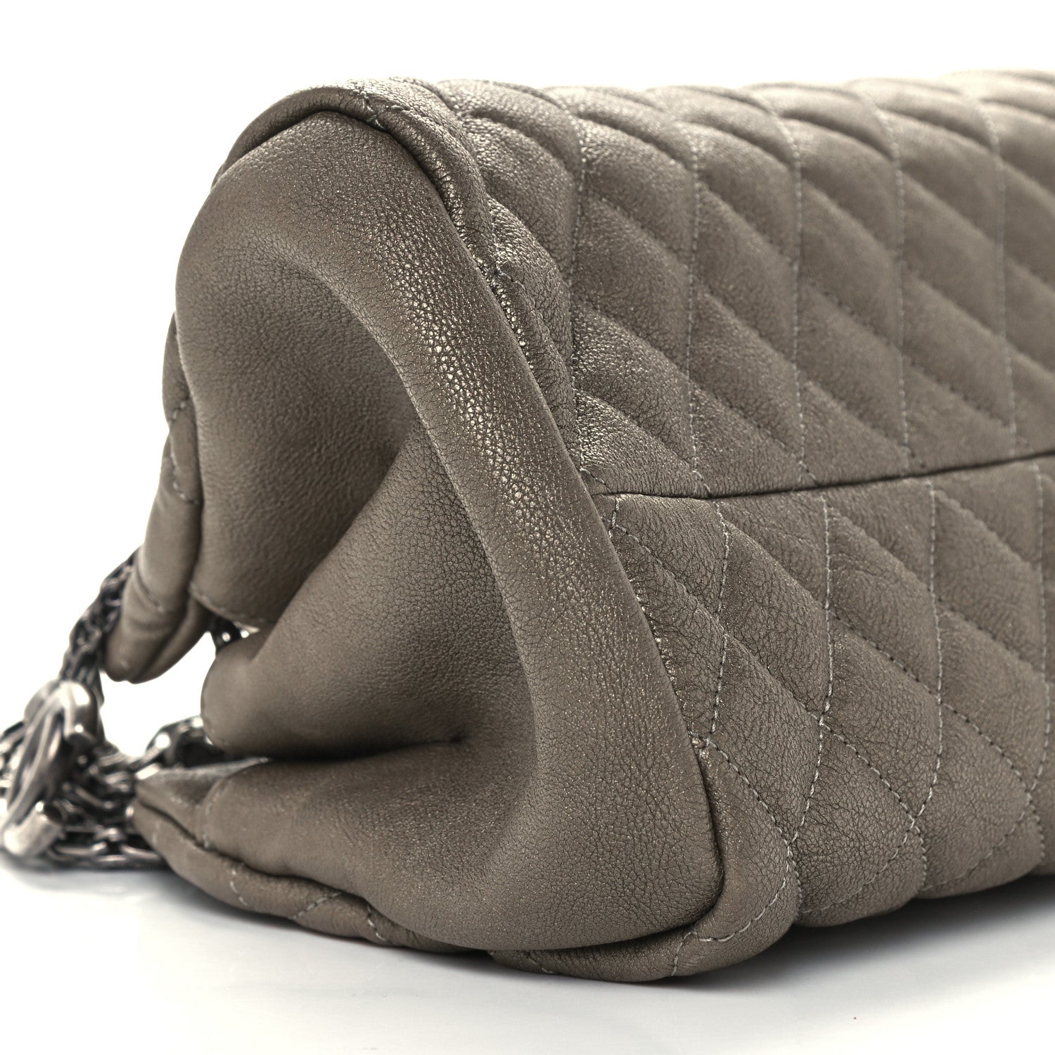 Chanel Metallic Caviar Quilted Medium Just Mademoiselle Beige 9 of 10