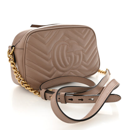 Gucci Calfskin Matelasse Small GG Marmont Chain Shoulder Bag Porcelain Rose 3 of 10