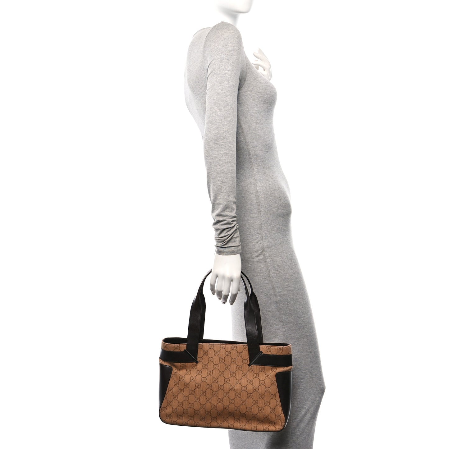 Denim Monogram Tote Dark Brown