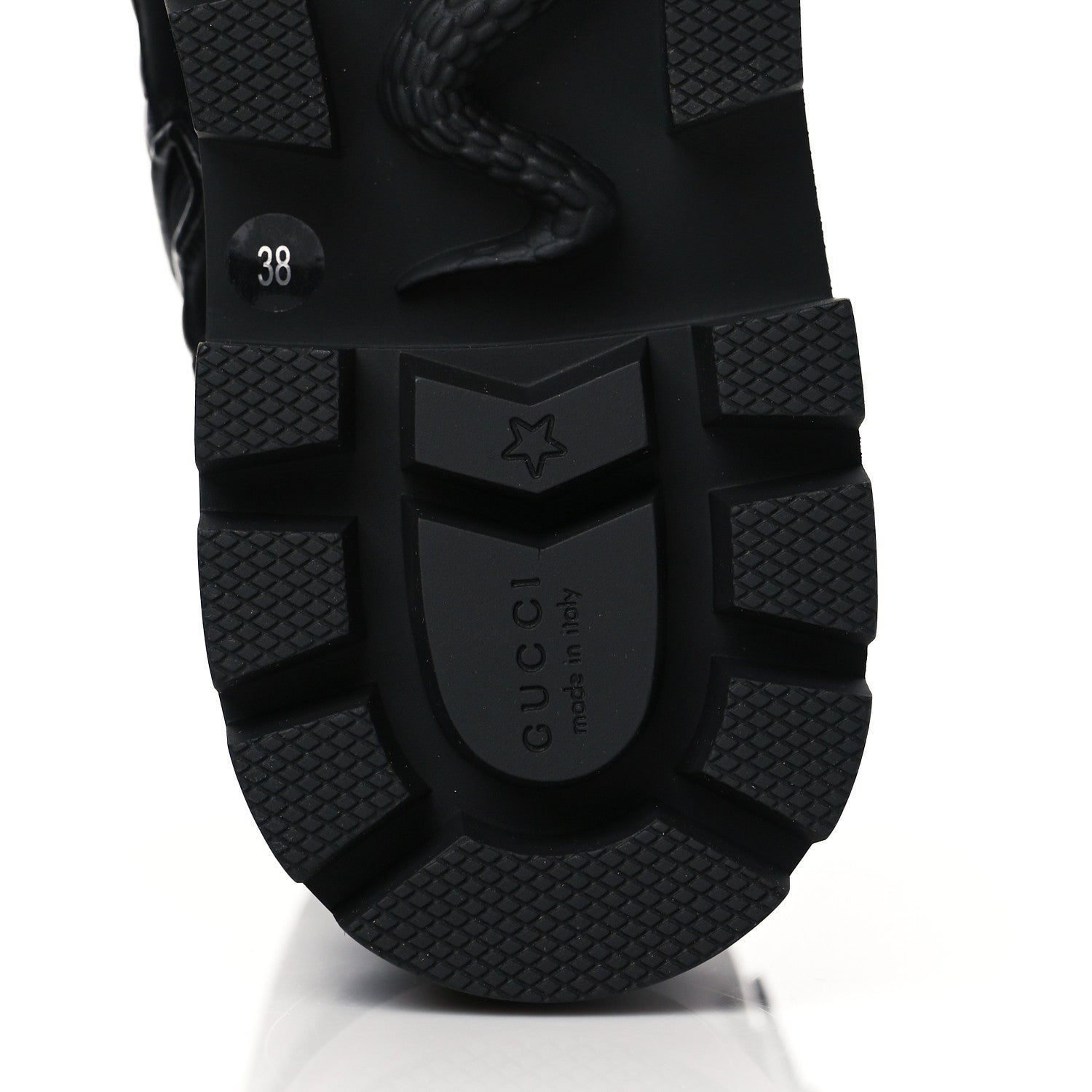 Gucci Nappa Frances GG Matelasse Platform Combat Boots 38 Black 6 of 9