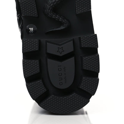 Gucci Nappa Frances GG Matelasse Platform Combat Boots 38 Black 6 of 9