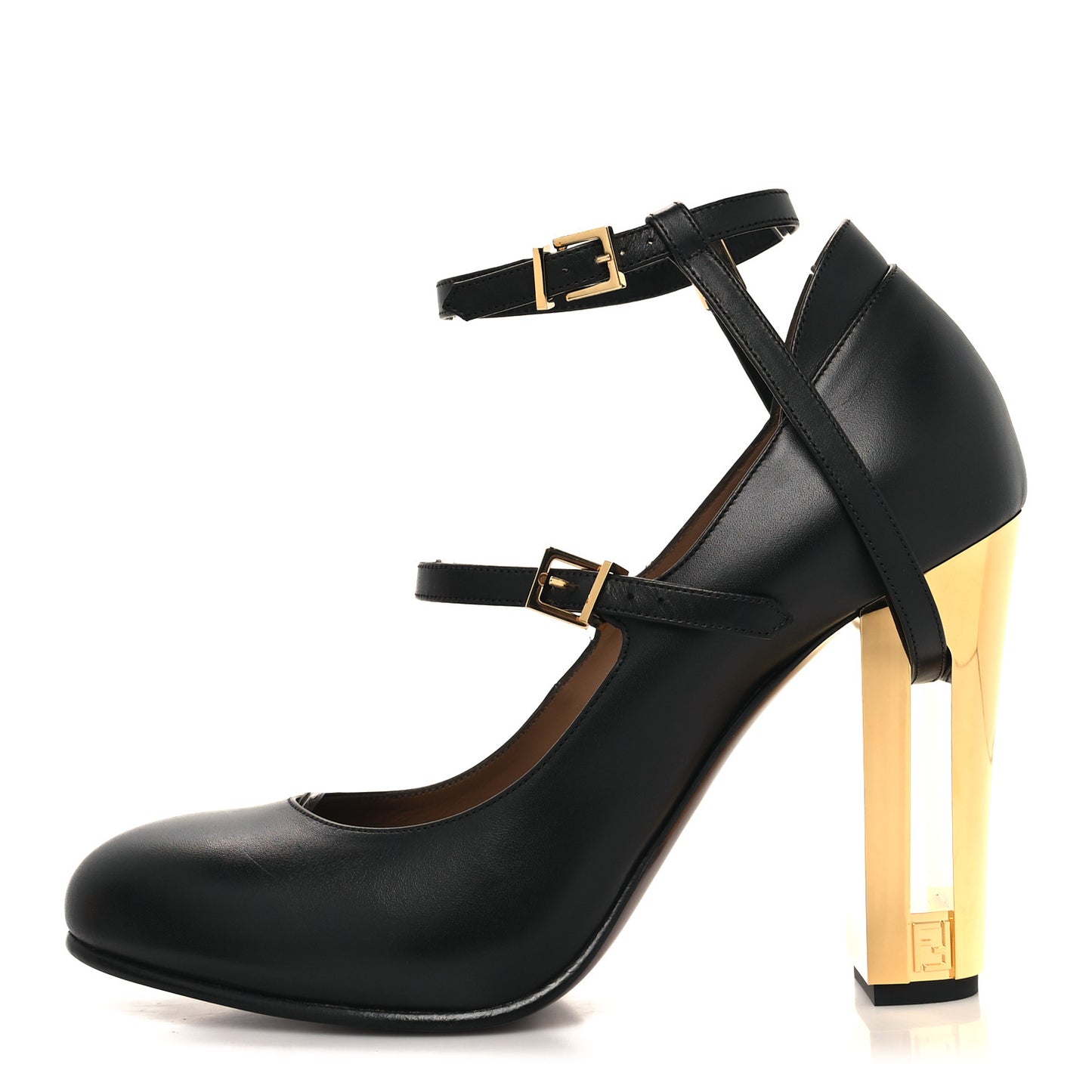 Vitello Delfina High Heel Pumps 39.5 Black