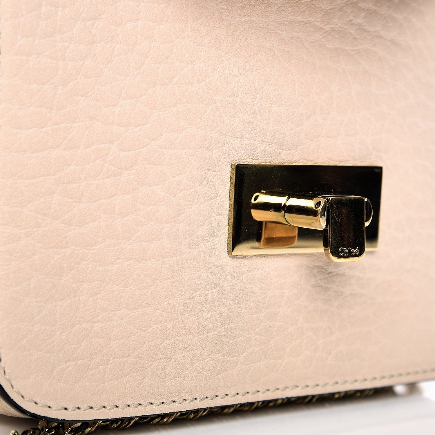 Chloe Grained Calfskin Mini Sally Flap Bag Beige 10 of 13