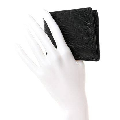 Gucci Calfskin GG Tennis Embossed Bi-Fold Wallet Black 2 of 13