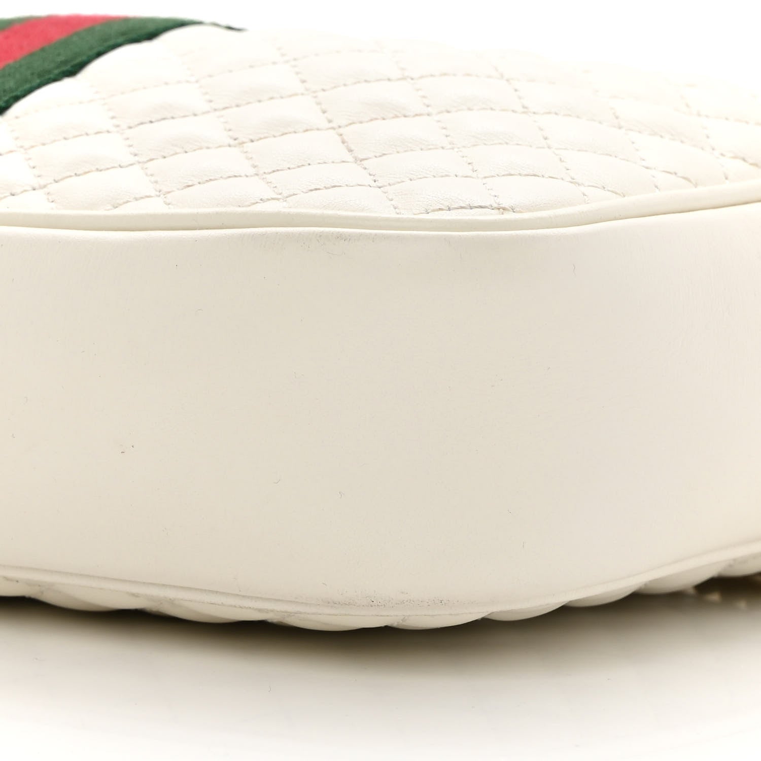 Gucci Nappa Web Trapuntata Small GG Shoulder Bag White 10 of 17