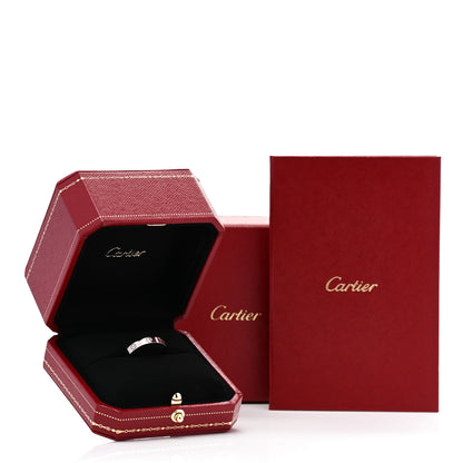 Cartier 18K White Gold 3.5mm LOVE Wedding Band Ring 57 8 5 of 5