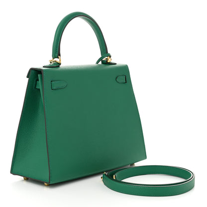 Hermes Epsom Kelly Sellier 25 Vert Vertigo 3 of 11