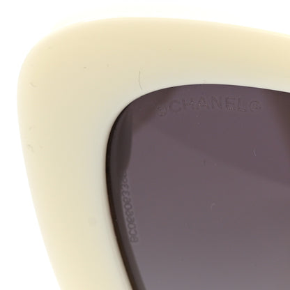 Chanel Acetate Pearl Cat Eye CC Sunglasses 5481-H-A White 7 of 8