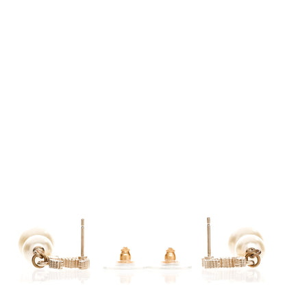 Chanel Pearl CC Drop Earrings Gold 3 of 5