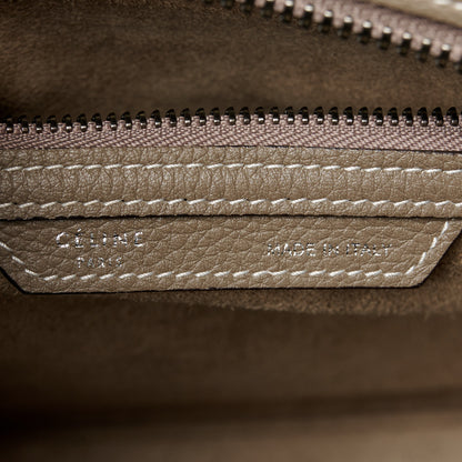 Celine Drummed Calfskin Micro Luggage Souris 6 of 10