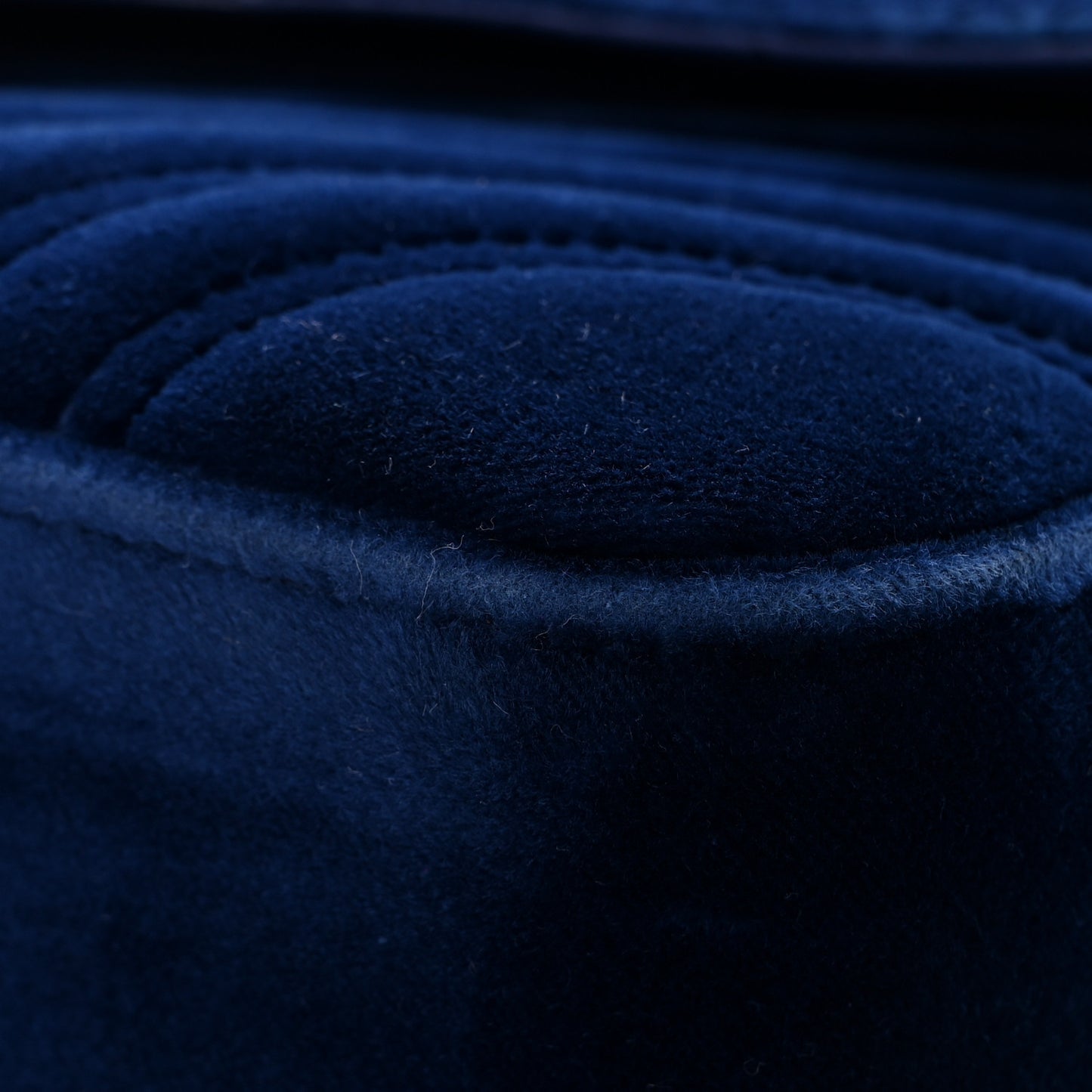 Velvet Matelasse Medium GG Marmont Shoulder Bag Cobalt Blue