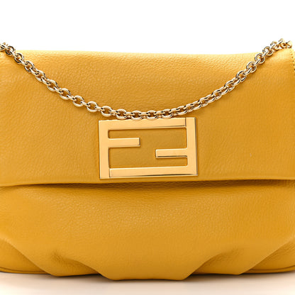 Fendi Vitello Flamingo Fendista Pouchette Crossbody Bag Yellow 8 of 10