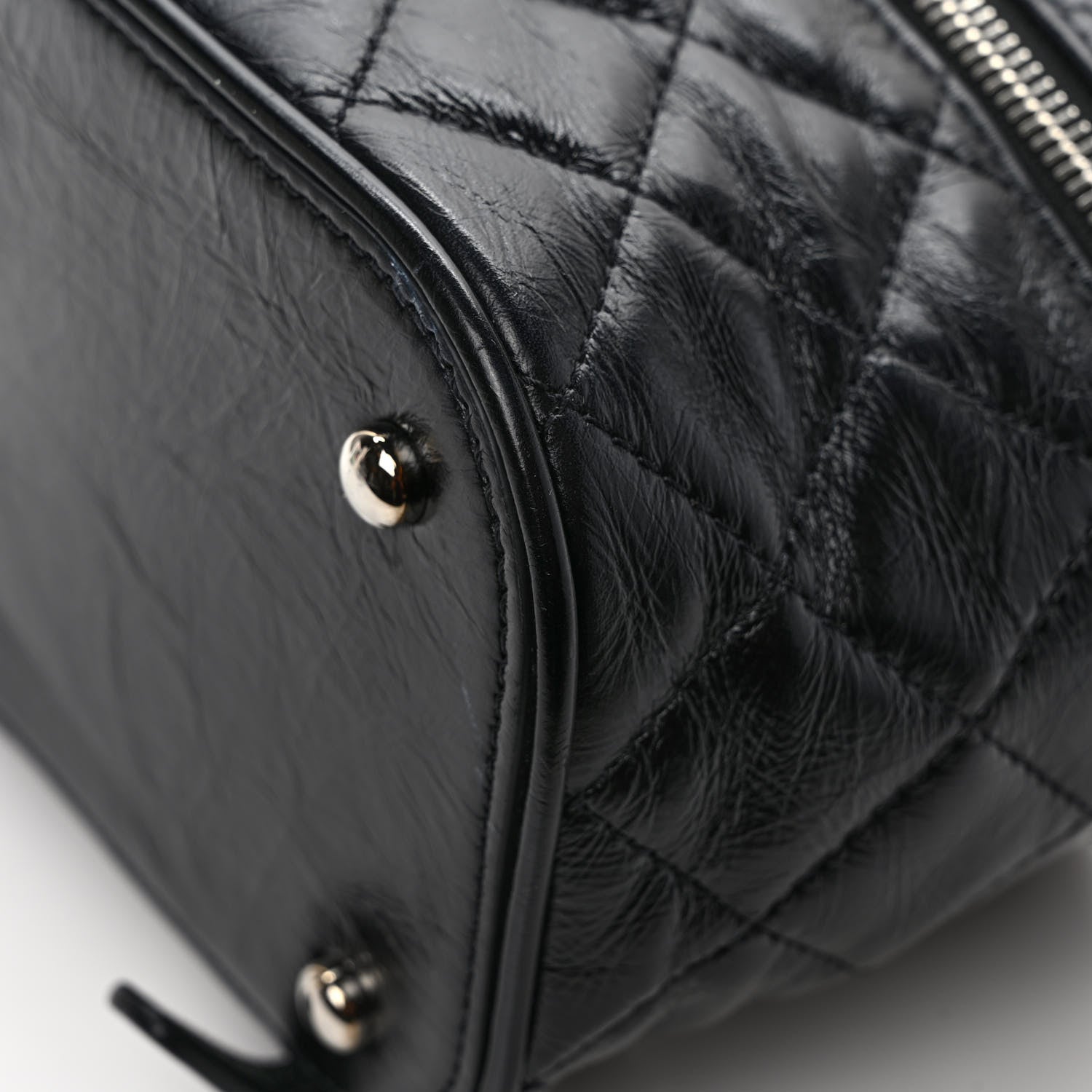 Chanel Crumpled Calfskin PVC Quilted Flap Black 10 of 10