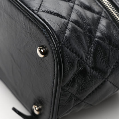 Chanel Crumpled Calfskin PVC Quilted Flap Black 10 of 10
