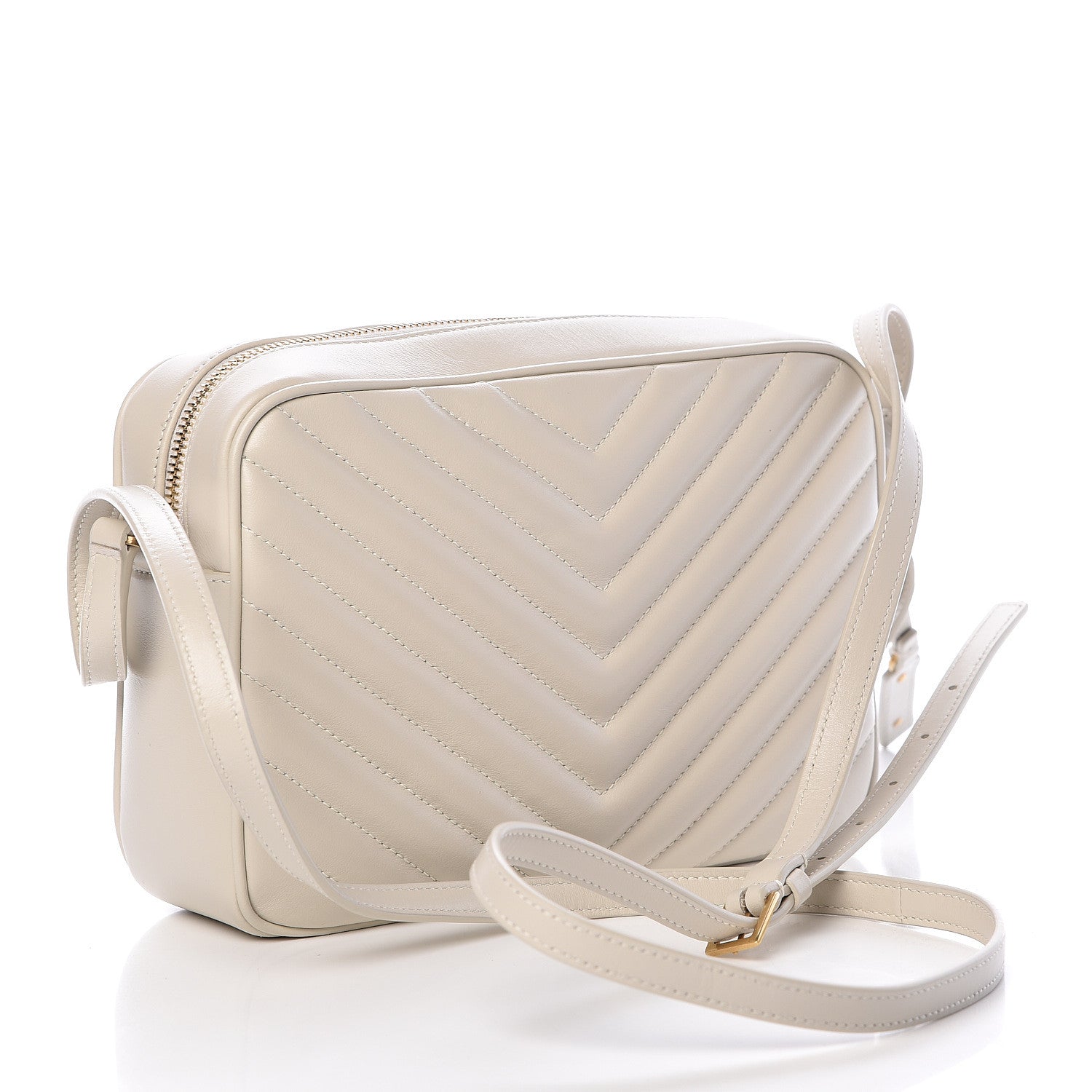 Saint Laurent Calfskin Matelasse Monogram Lou Camera Bag Crema Soft 3 of 10