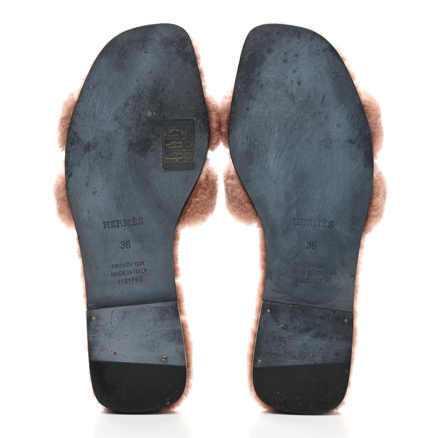 Hermes Woolskin Oran Sandals 36 Rose Aube 5 of 9