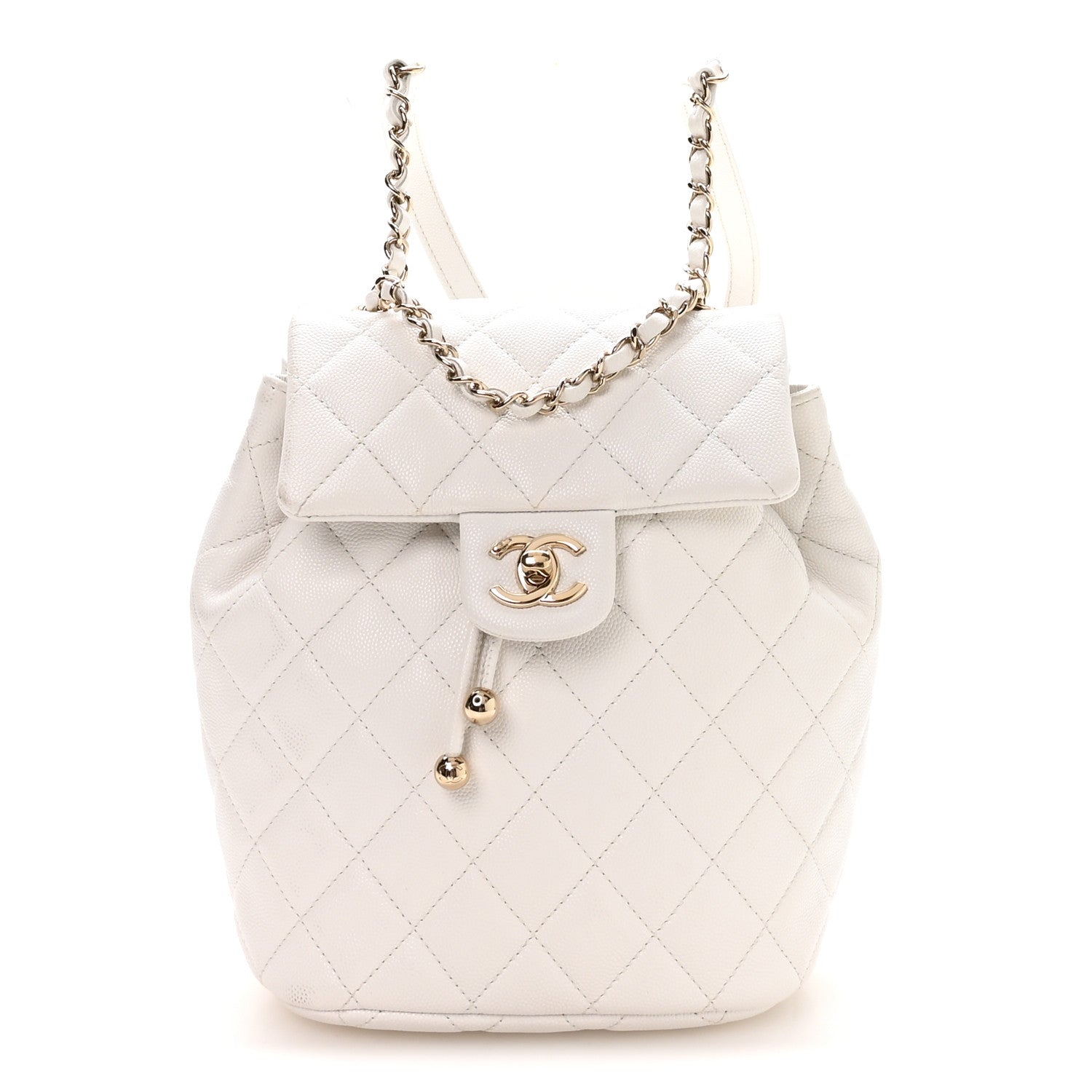 Chanel Caviar Quilted Mini Urban Spirit Backpack White 1 of 10