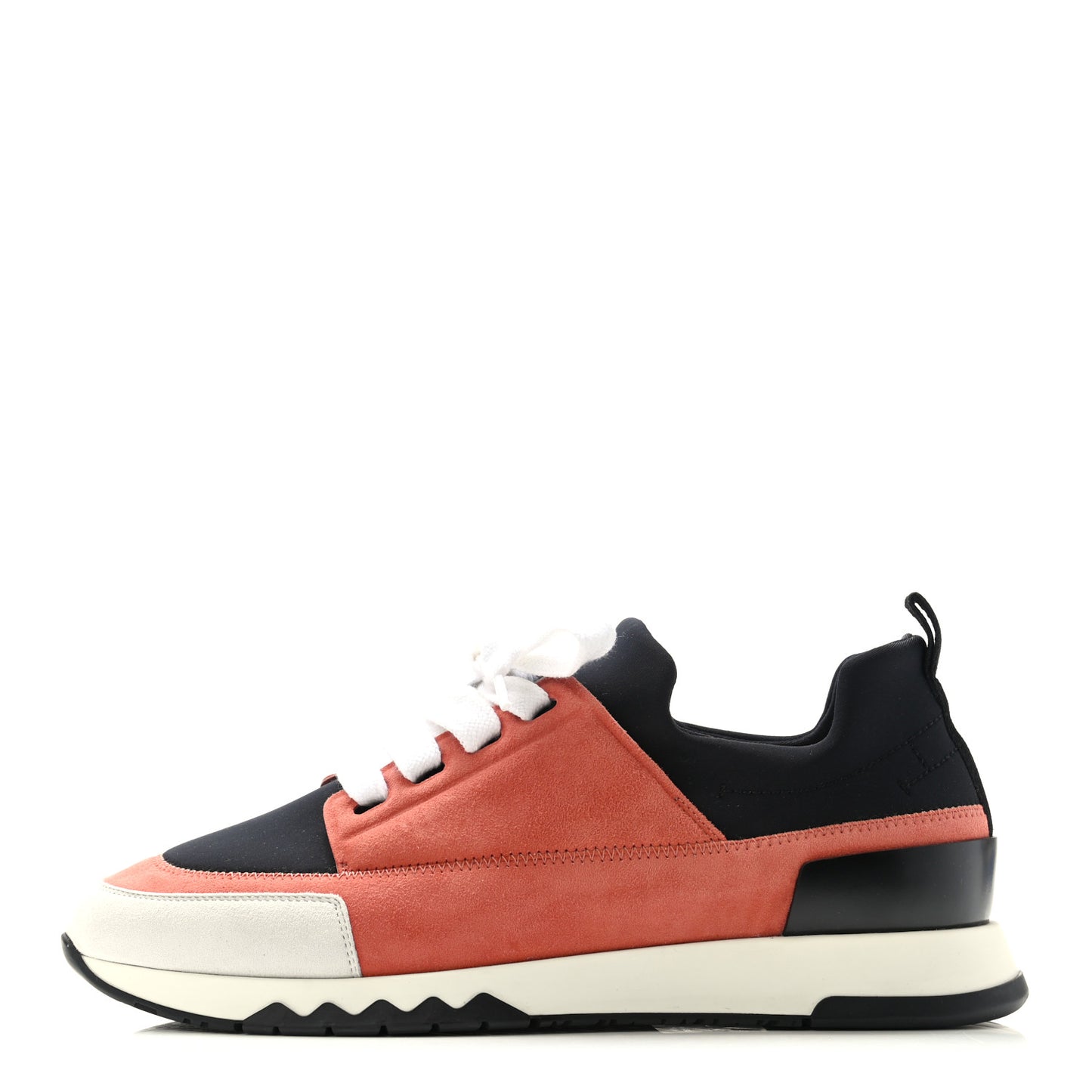 Technical Canvas Suede Goatskin Womens Stadium Sneakers 38.5 Black Multicolor