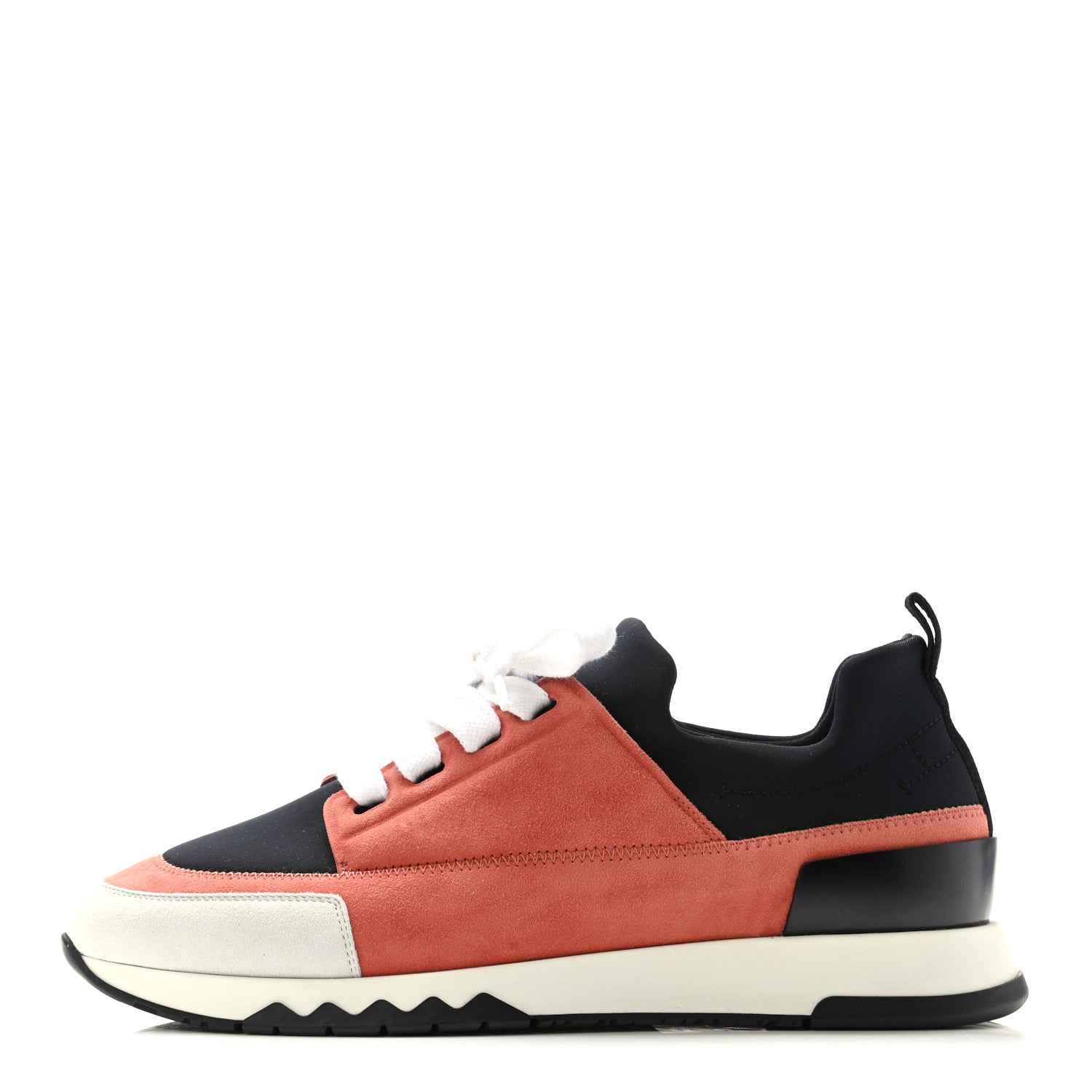 Hermes Technical Canvas Suede Goatskin Womens Stadium Sneakers 38.5 Black Multicolor 1 of 10